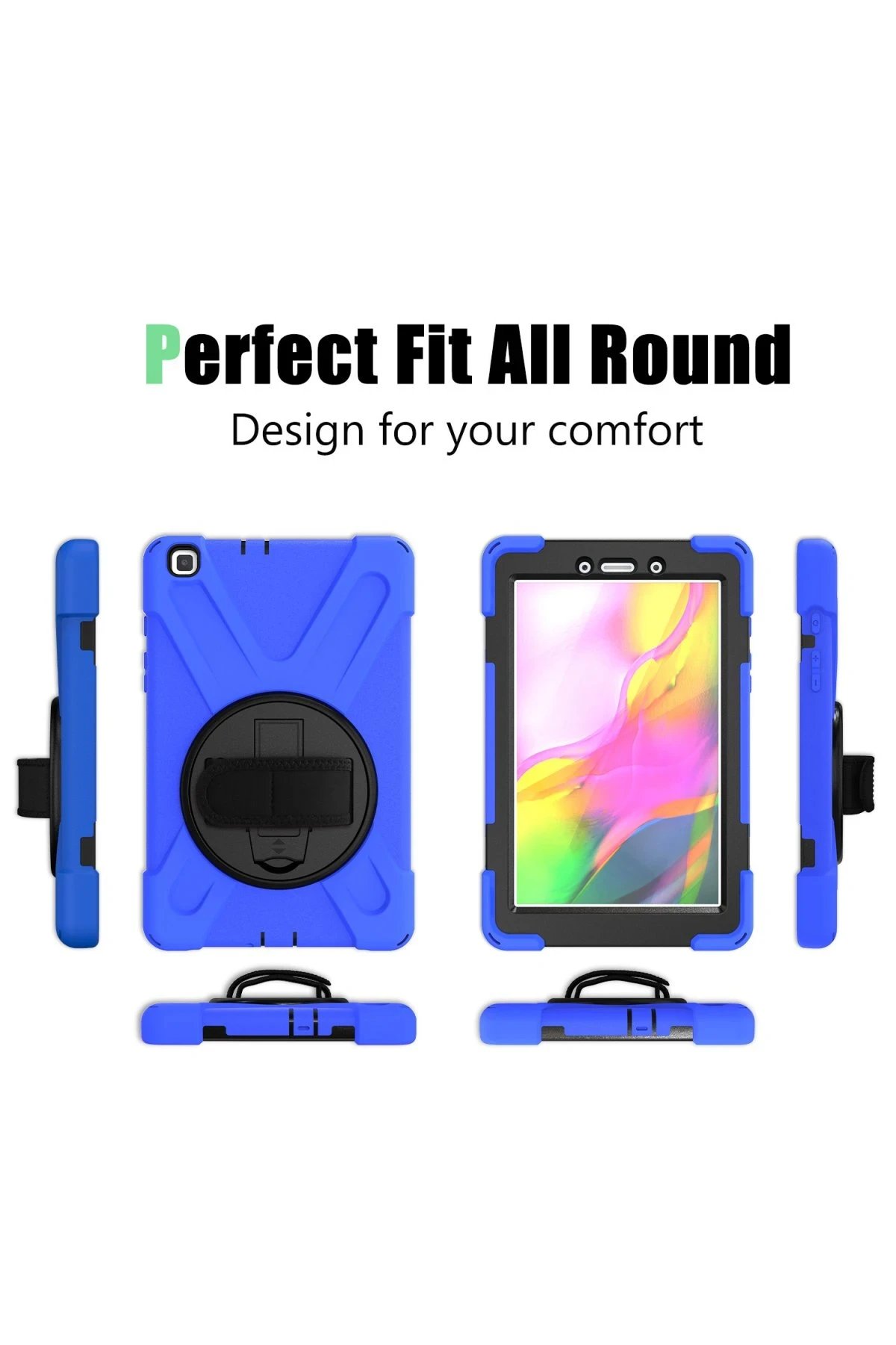 Samsung Galaxy T290 Tab A 8 Kılıf Amazing Tablet Kapak - Mavi-(5796) - Görsel 3