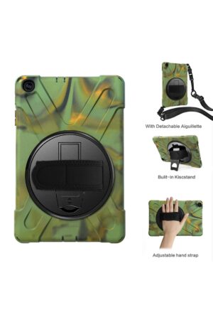 Samsung Galaxy T510 Tab A 10.1 Kılıf Amazing Tablet Kapak - Kamuflaj-(5796)