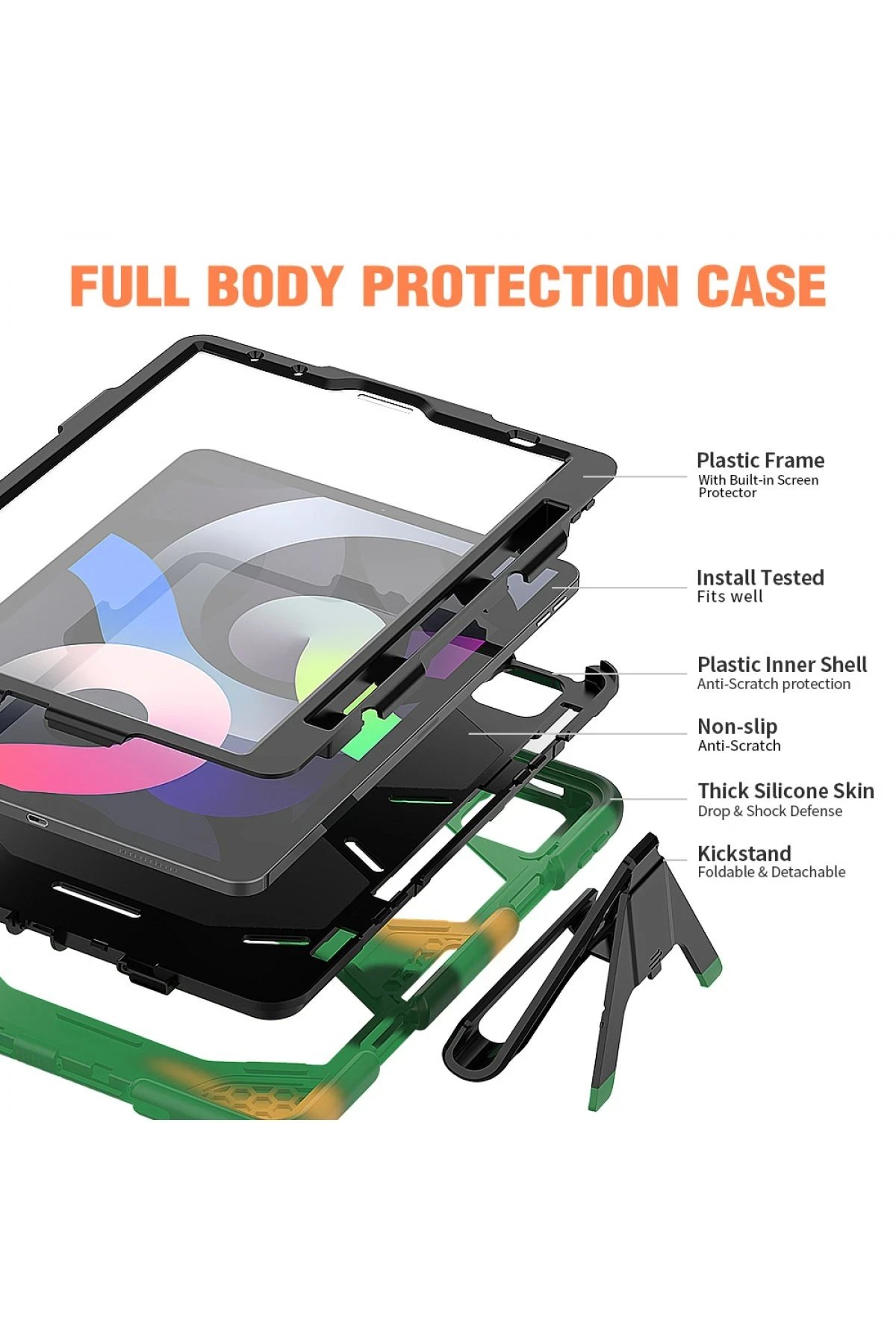 iPad Pro 11 (2020) Kılıf Griffin Tablet Kapak - Kamuflaj-(5796) - Görsel 3