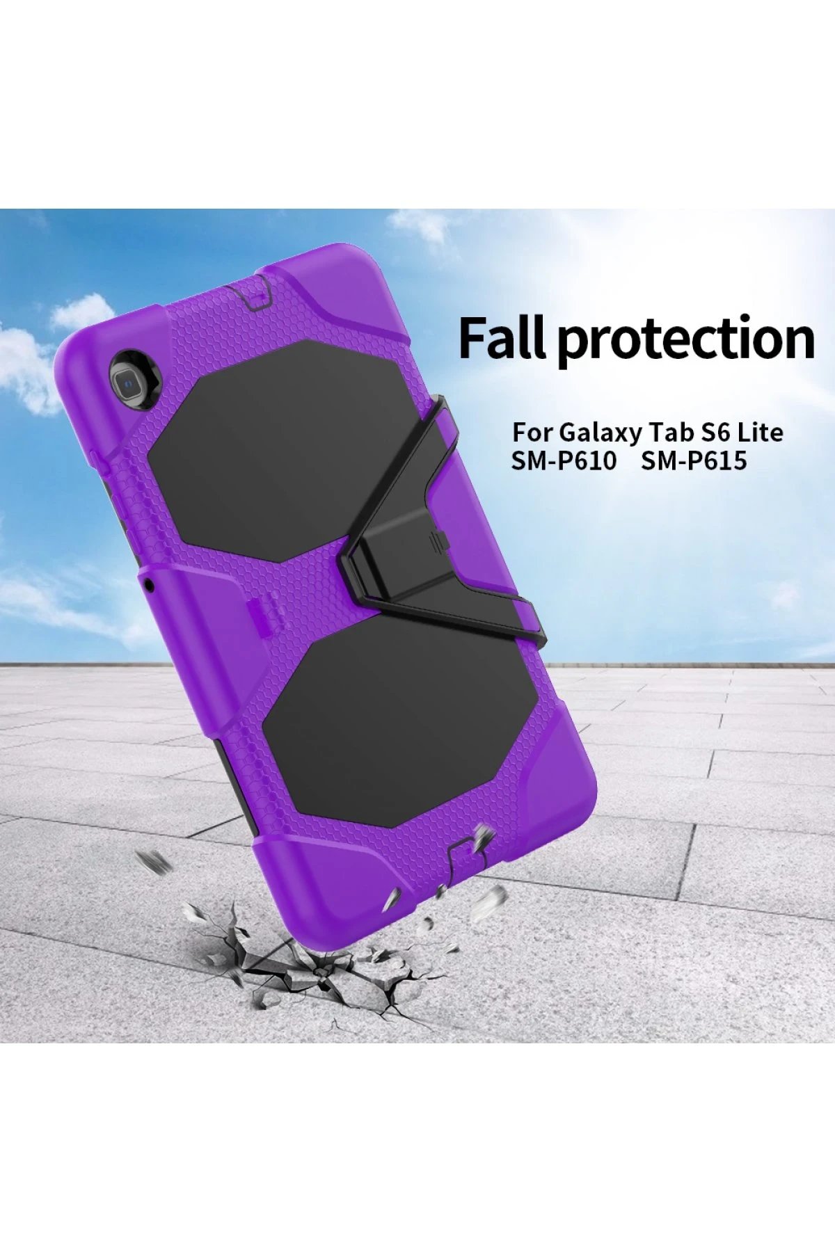 Samsung Galaxy Tab A7 10.4 Kılıf Griffin Tablet Kapak - Mor-(5796) - Görsel 3