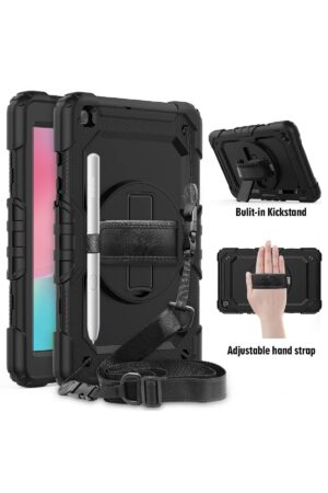 Samsung Galaxy T290 Tab A 8 Kılıf Pars Tablet Kapak - Siyah-(5796)