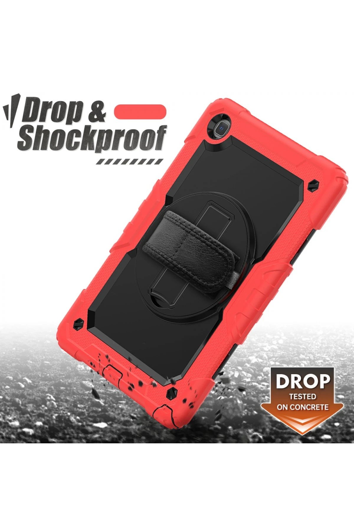 Samsung Galaxy Tab A7 10.4 Kılıf Pars Tablet Kapak - Kırmızı-(5796) - Görsel 2