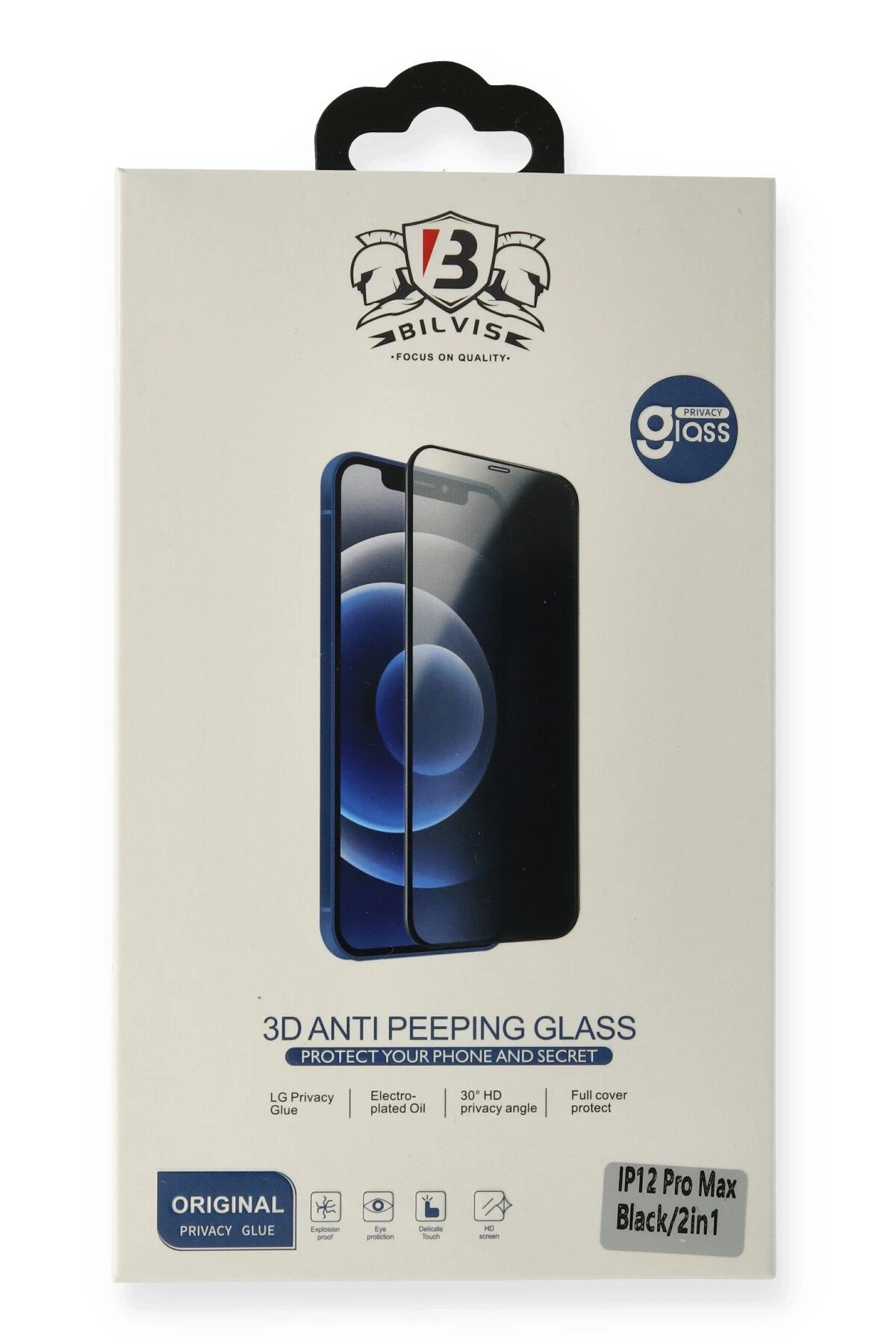 iPhone 6 Bilvis Hayalet Cam Ekran Koruyucu - Beyaz-(5796) - Görsel 2