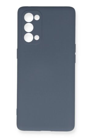 Oppo Reno 5 Pro Kılıf Nano içi Kadife Silikon - Gri-(5796)