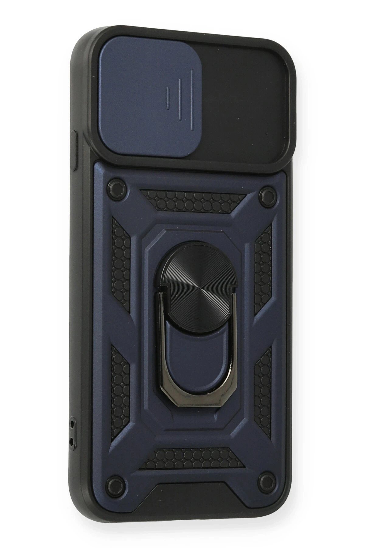 iPhone 7 Kılıf Pars Lens Yüzüklü Silikon - Lacivert-(5796) - Görsel 2