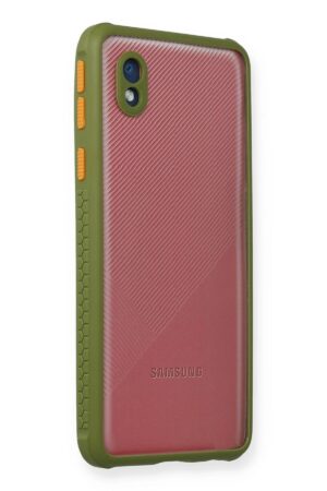 Samsung Galaxy A01 Core Kılıf Miami Şeffaf Silikon - Yeşil-(5796)