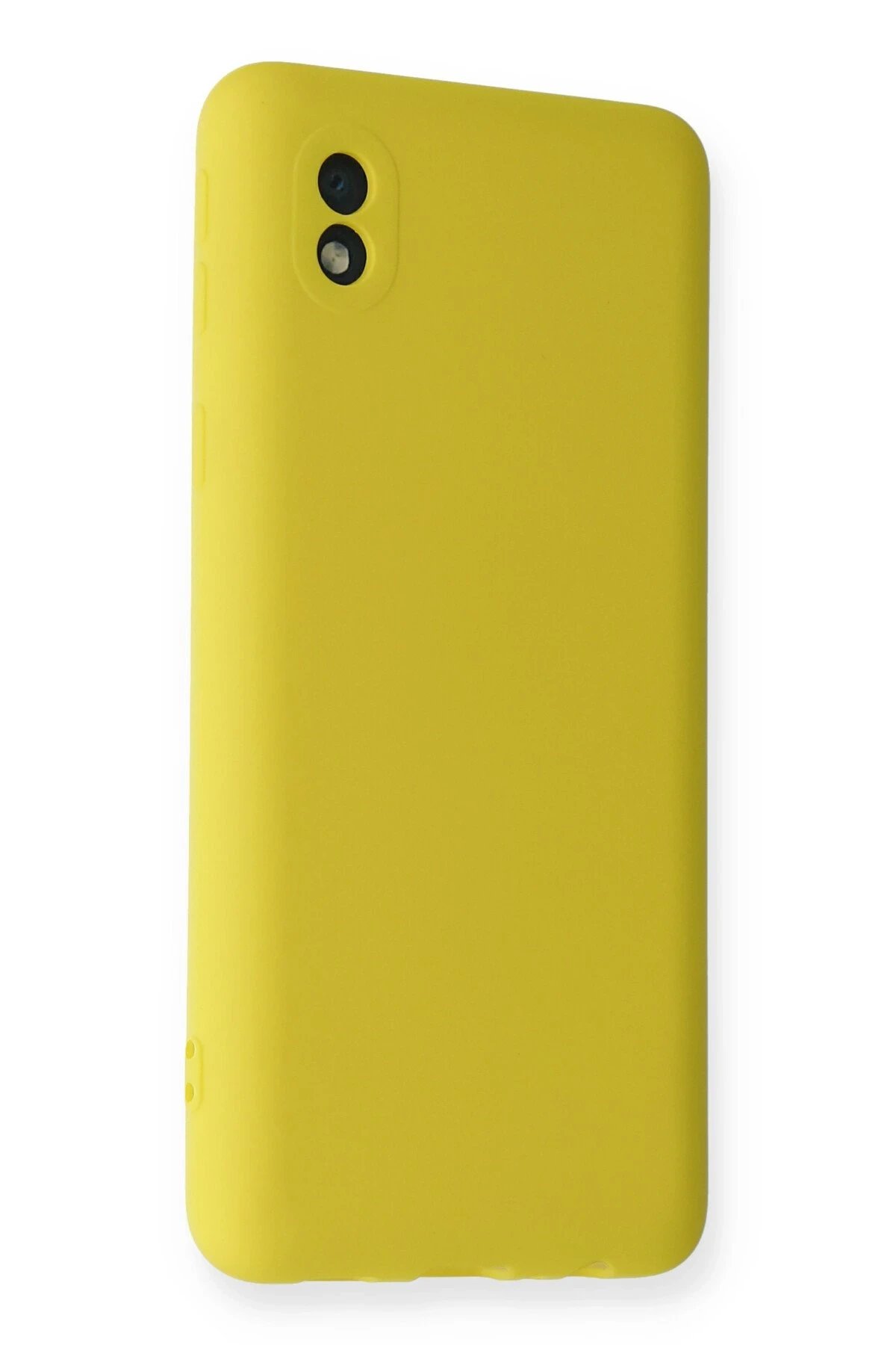 Samsung Galaxy A01 Core Kılıf Nano içi Kadife Silikon - Sarı-(5796) - Görsel 2