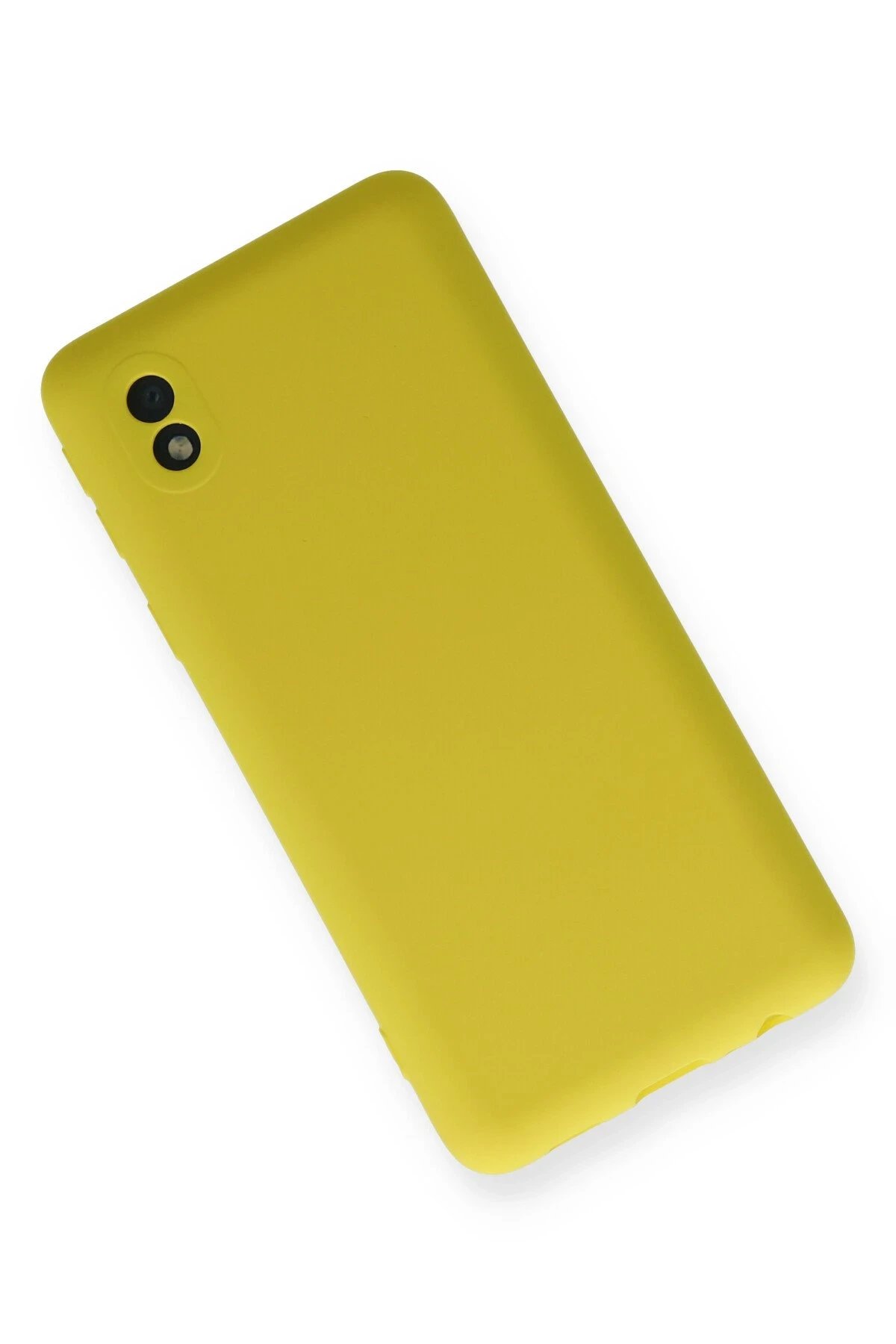 Samsung Galaxy A01 Core Kılıf Nano içi Kadife Silikon - Sarı-(5796) - Görsel 3