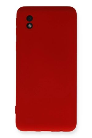 Samsung Galaxy A01 Core Kılıf Nano içi Kadife Silikon - Kırmızı-(5796)
