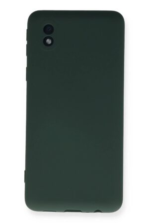 Samsung Galaxy A01 Core Kılıf Nano içi Kadife Silikon - Koyu Yeşil-(5796)