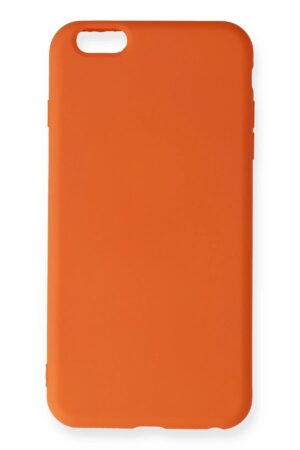 iPhone 6 Plus Kılıf Nano içi Kadife Silikon - Turuncu-(5796)