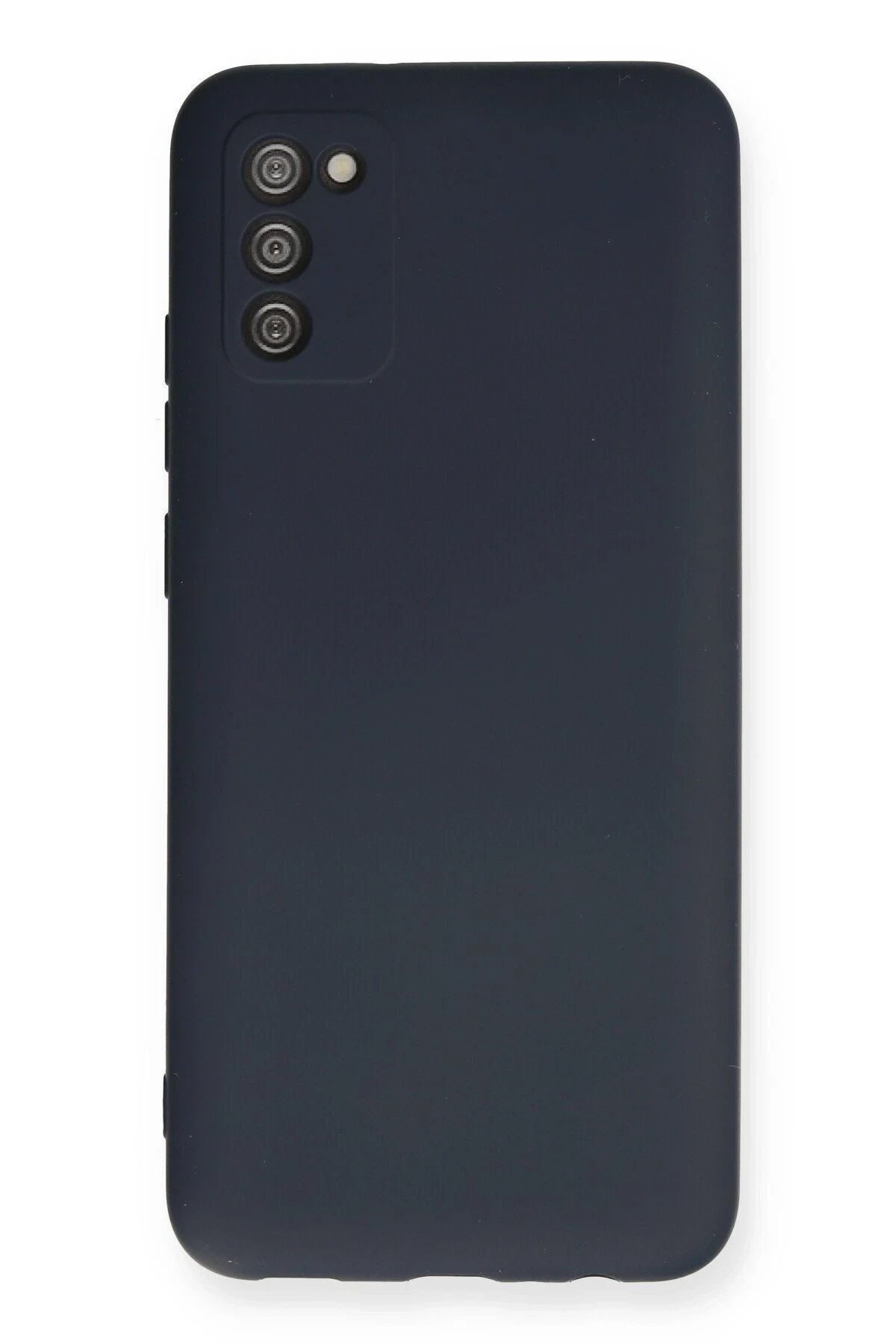 Samsung Galaxy A02S Kılıf Nano içi Kadife Silikon - Lacivert-(5796)