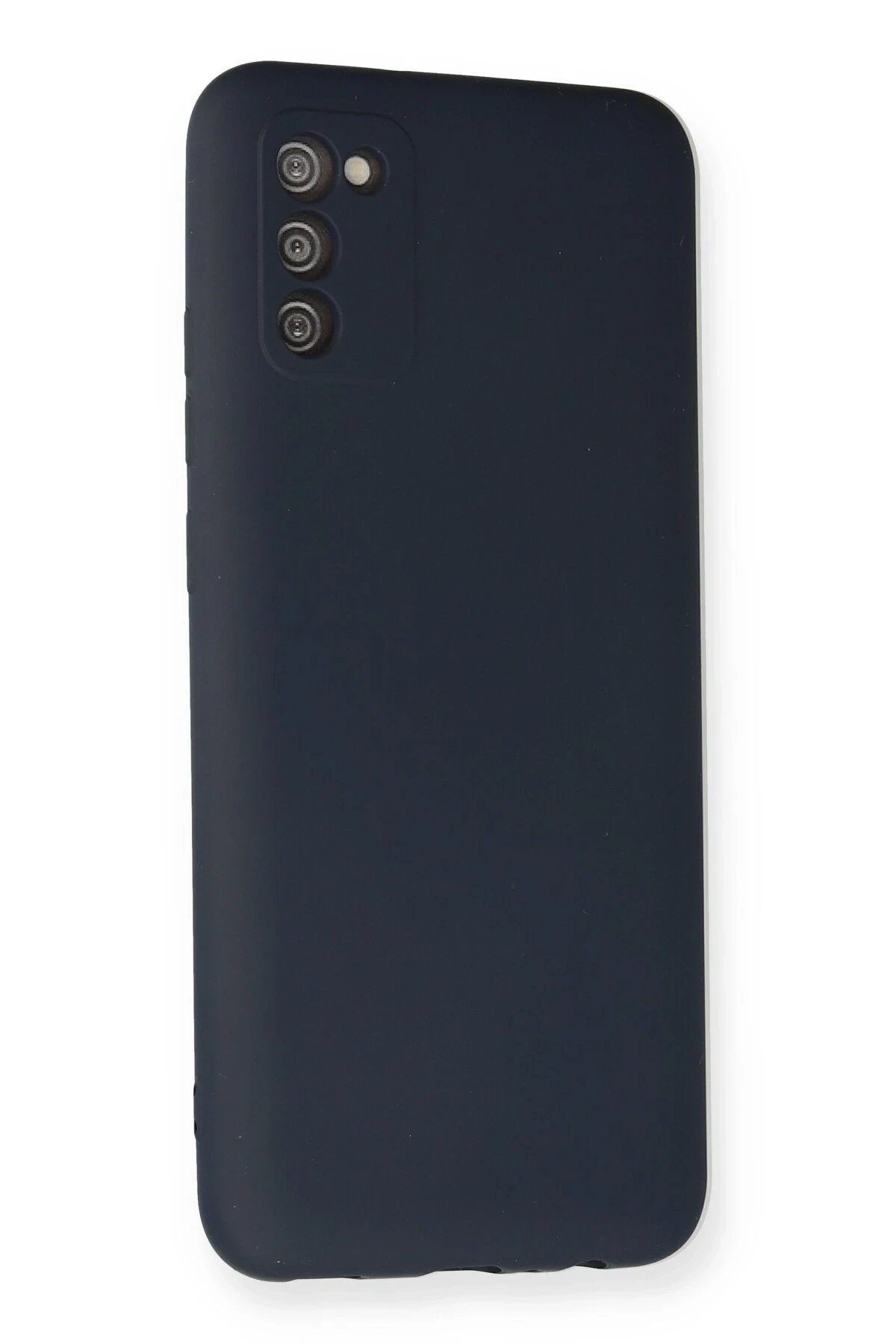 Samsung Galaxy A02S Kılıf Nano içi Kadife Silikon - Lacivert-(5796) - Görsel 2