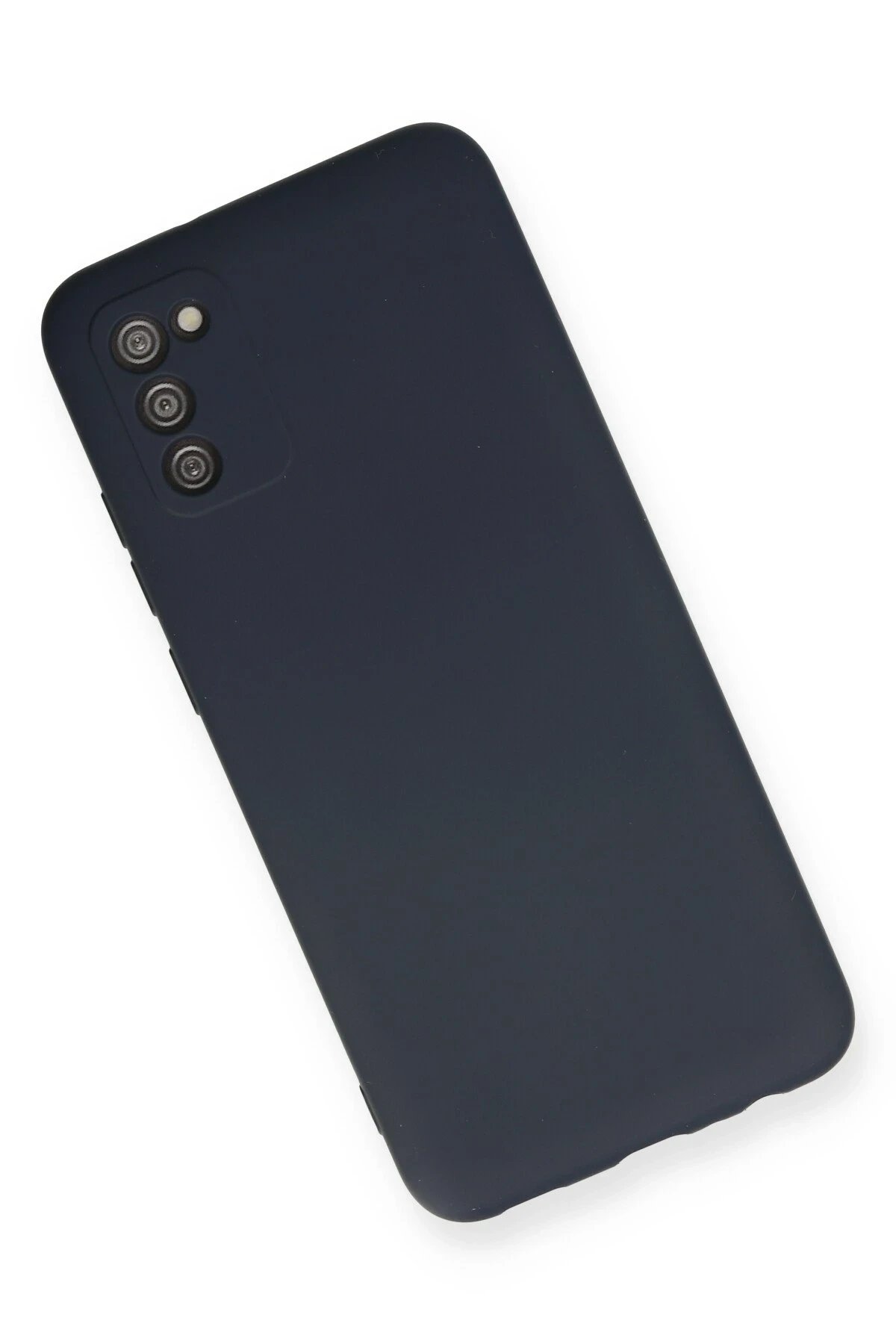 Samsung Galaxy A02S Kılıf Nano içi Kadife Silikon - Lacivert-(5796) - Görsel 3