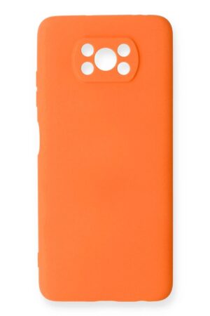 Xiaomi Pocophone X3 Kılıf Nano içi Kadife Silikon - Turuncu-(5796)