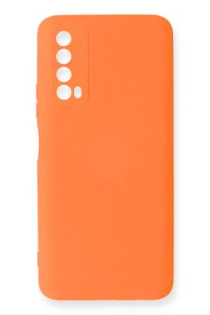 Huawei P Smart 2021 Kılıf Nano içi Kadife Silikon - Turuncu-(5796)