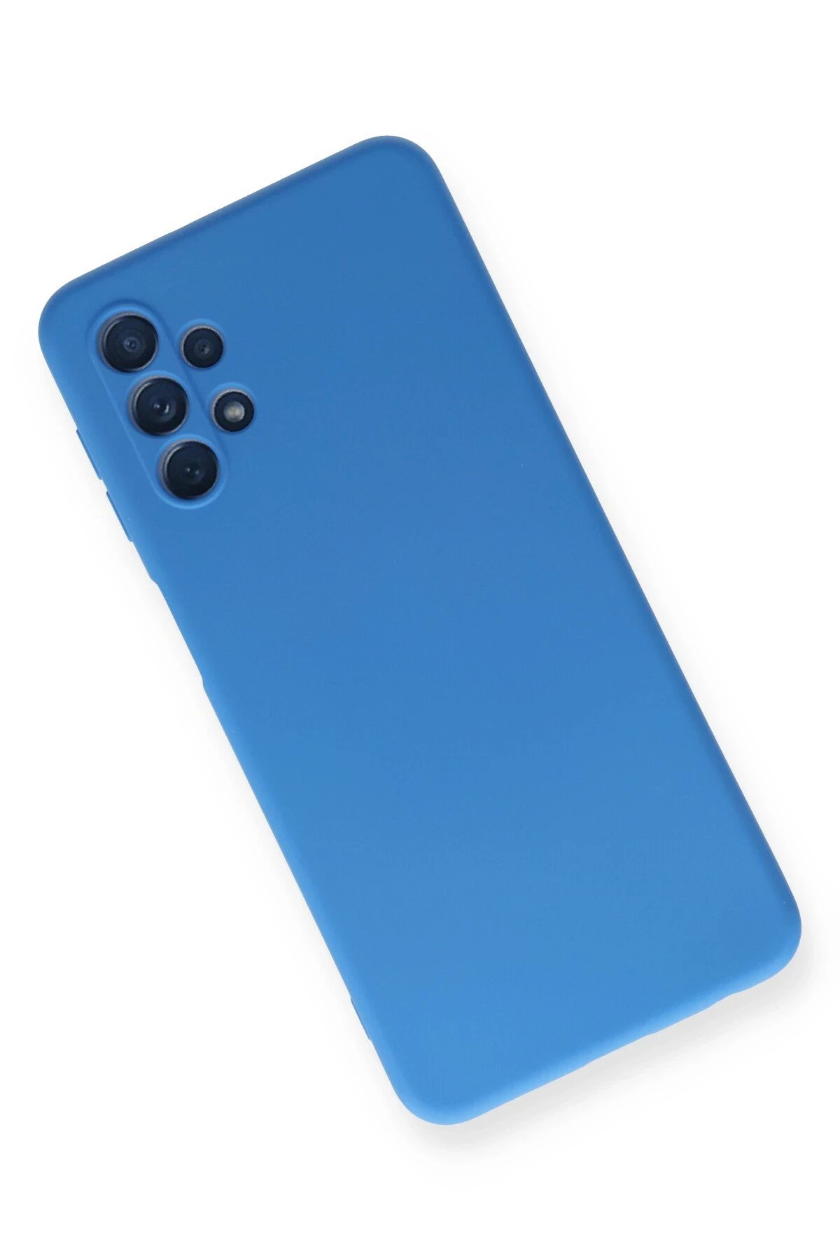 Samsung Galaxy A52 Kılıf Nano içi Kadife Silikon - Mavi-(5796) - Görsel 3