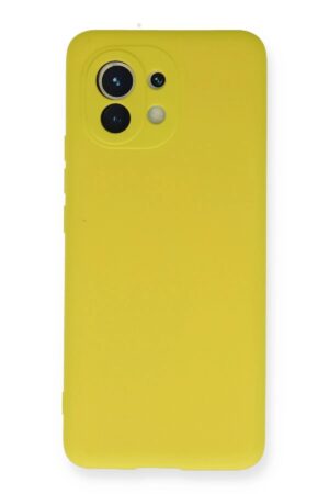 Xiaomi Mi 11 Kılıf Nano içi Kadife Silikon - Sarı-(5796)