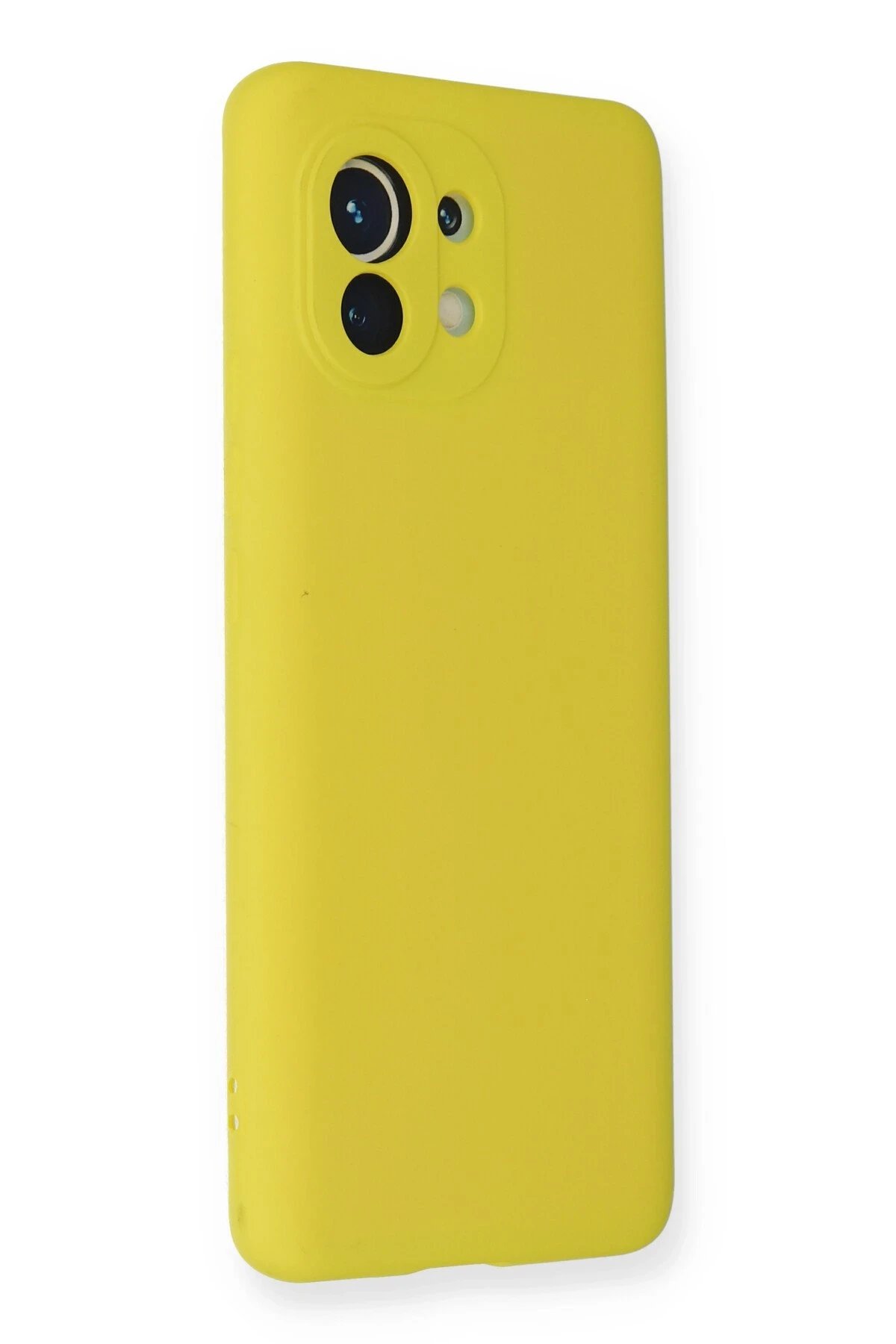 Xiaomi Mi 11 Kılıf Nano içi Kadife Silikon - Sarı-(5796) - Görsel 2