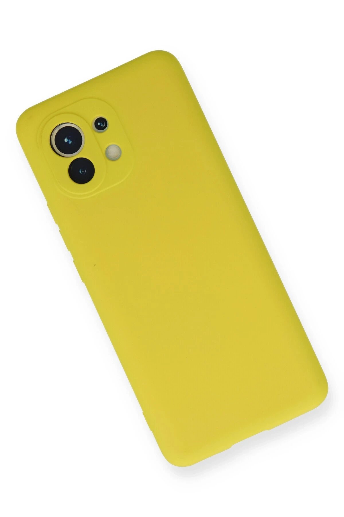 Xiaomi Mi 11 Kılıf Nano içi Kadife Silikon - Sarı-(5796) - Görsel 3