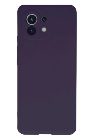 Xiaomi Mi 11 Kılıf Nano içi Kadife Silikon - Mor-(5796)
