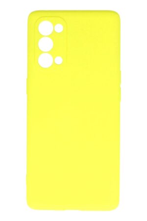 Oppo Reno 5 Pro Kılıf First Silikon - Sarı-(5796)