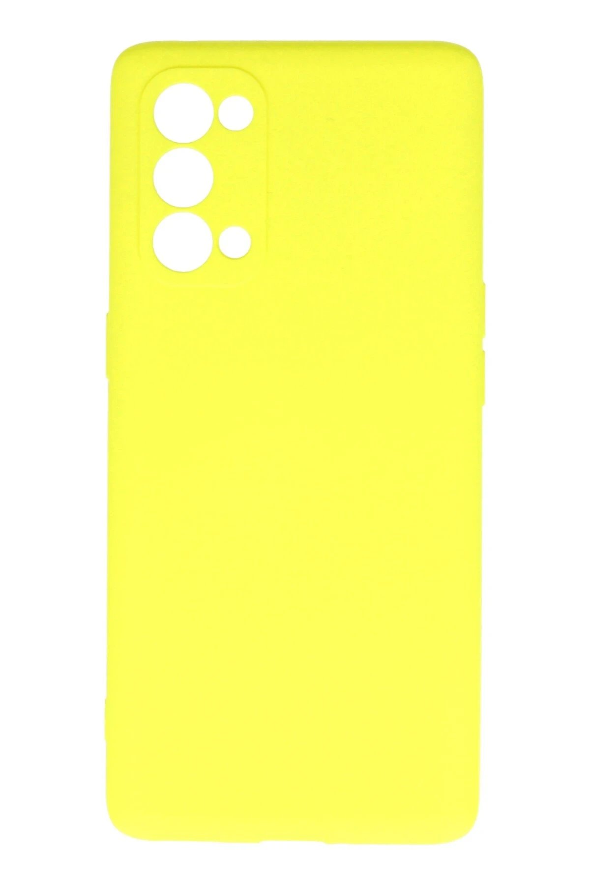 Oppo Reno 5 Pro Kılıf First Silikon - Sarı-(5796)
