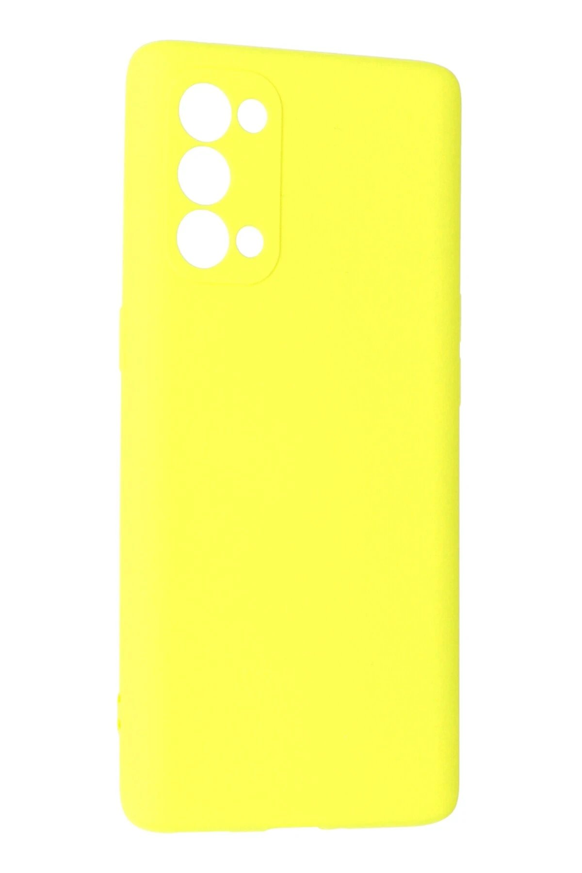 Oppo Reno 5 Pro Kılıf First Silikon - Sarı-(5796) - Görsel 2
