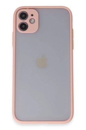iPhone 11 Kılıf Montreal Silikon Kapak - Pembe-(5796)