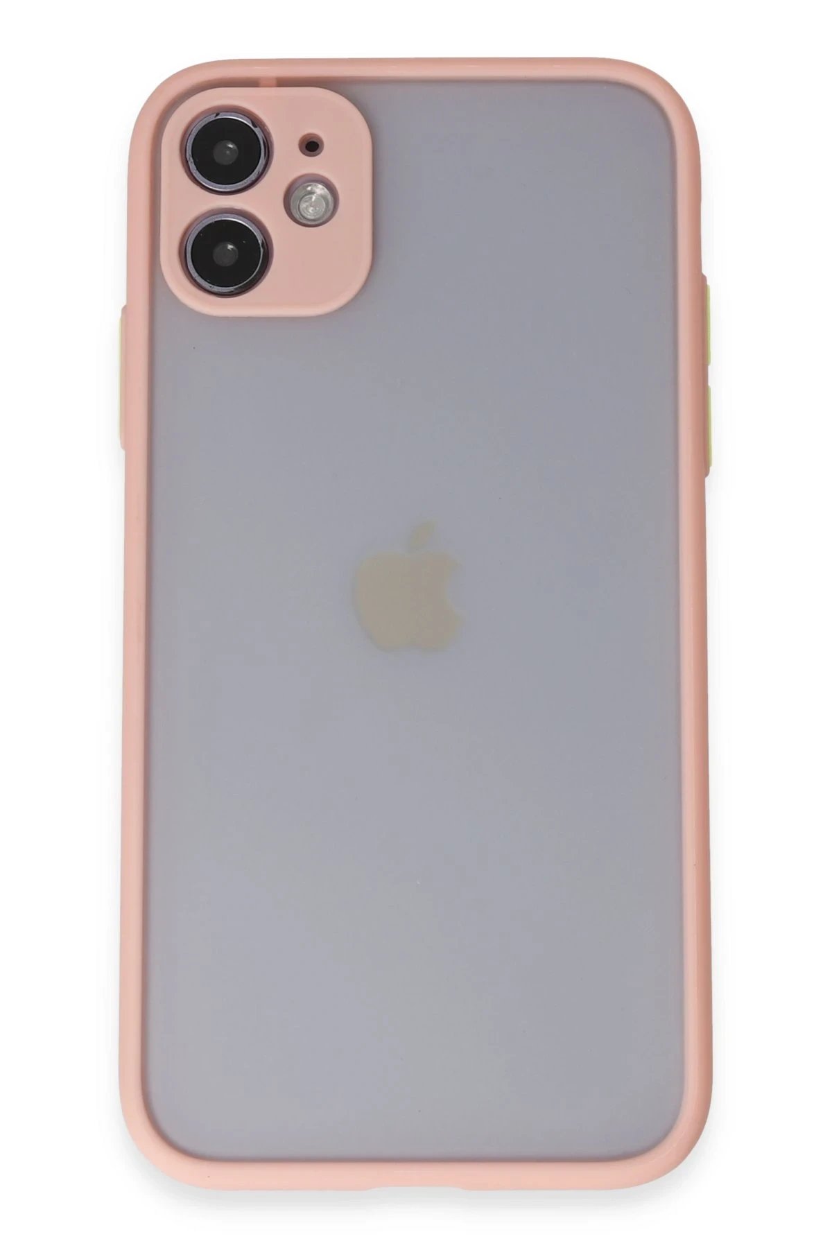iPhone 11 Kılıf Montreal Silikon Kapak - Pembe-(5796)