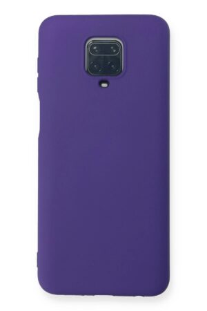 Xiaomi Redmi Note 9 Pro Kılıf Nano içi Kadife Silikon - Mor-(5796)