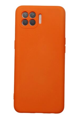 Oppo Reno 4 Lite Kılıf Nano içi Kadife Silikon - Turuncu-(5796)