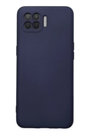 Oppo Reno 4 Lite Kılıf Nano içi Kadife Silikon - Lacivert-(5796)