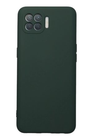 Oppo Reno 4 Lite Kılıf Nano içi Kadife Silikon - Koyu Yeşil-(5796)