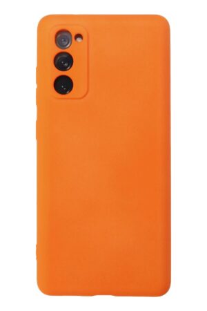 Samsung Galaxy S20 FE Kılıf Nano içi Kadife Silikon - Turuncu-(5796)