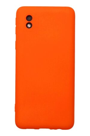 Samsung Galaxy A01 Core Kılıf Nano içi Kadife Silikon - Turuncu-(5796)