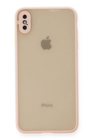 iPhone X Kılıf Montreal Silikon Kapak - Pembe-(5796)