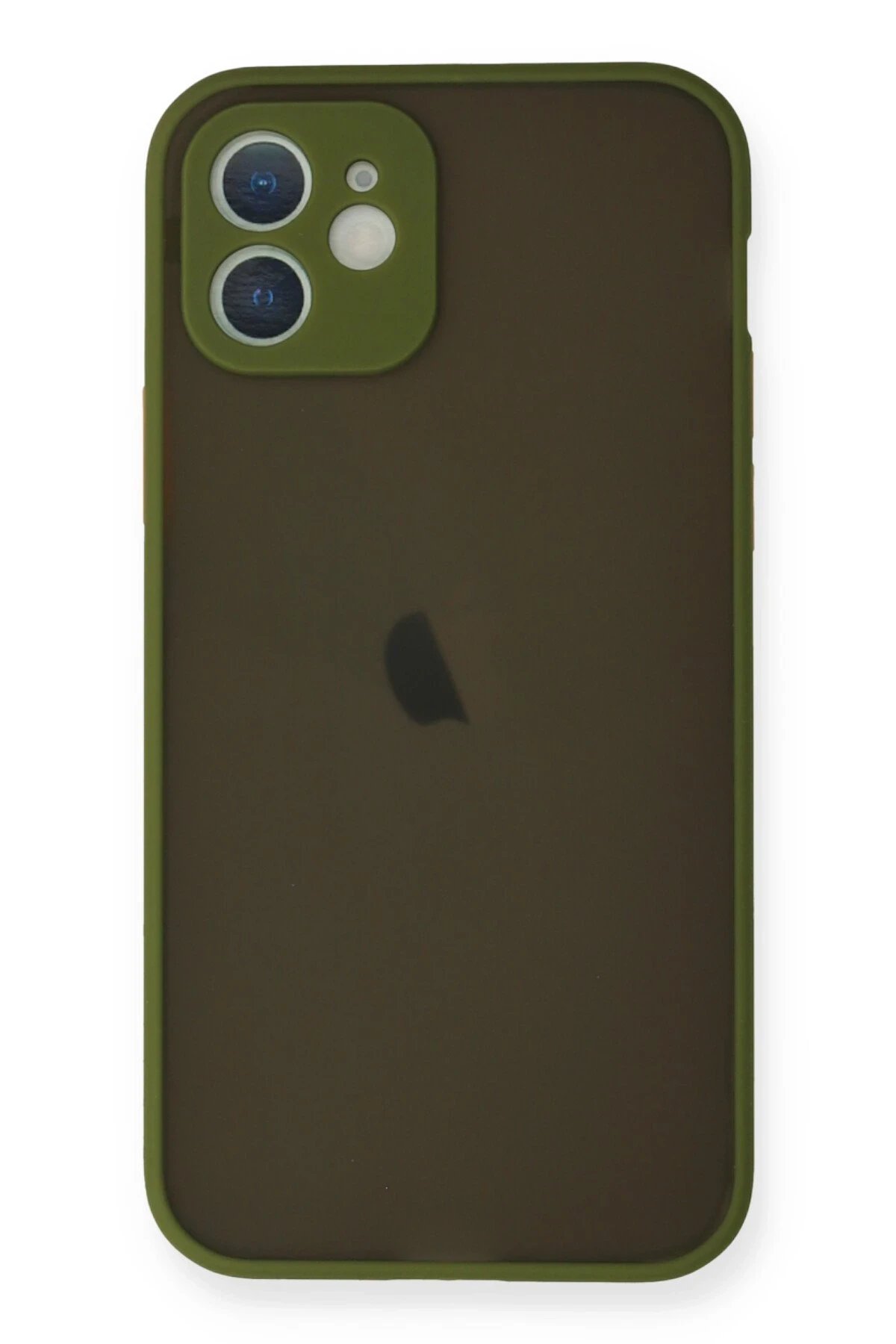 iPhone 12 Mini Kılıf Montreal Silikon Kapak - Açık Yeşil-(5796)