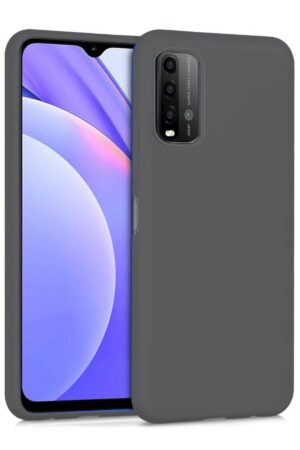 Xiaomi Redmi 9T Kılıf Nano içi Kadife Silikon - Gri-(5796)