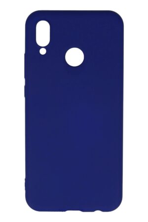 Huawei P20 Lite Kılıf Nano içi Kadife Silikon - Koyu Mavi-(5796)