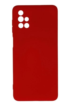 Samsung Galaxy M51 Kılıf Nano içi Kadife Silikon - Kırmızı-(5796)