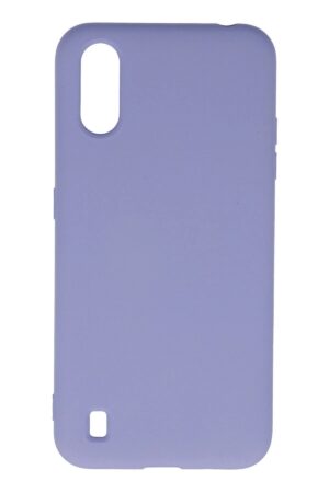 Samsung Galaxy A01 Kılıf Nano içi Kadife Silikon - Lila-(5796)