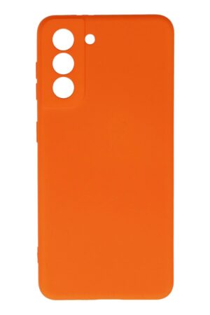 Samsung Galaxy S21 Kılıf Nano içi Kadife Silikon - Turuncu-(5796)