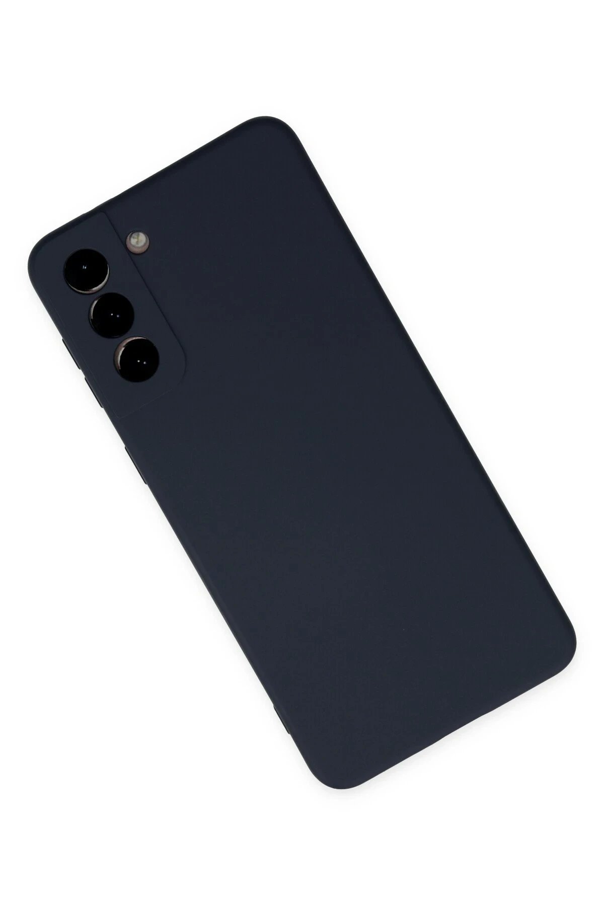 Samsung Galaxy S21 Plus Kılıf Nano içi Kadife Silikon - Lacivert-(5796) - Görsel 2