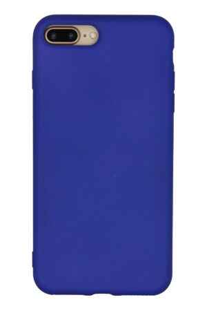 iPhone 7 Plus Kılıf Nano içi Kadife Silikon - Lacivert-(5796)