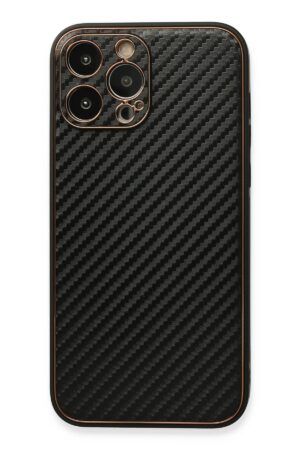 iPhone 13 Pro Kılıf Coco Karbon Silikon - Siyah-(5796)