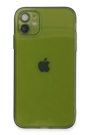 iPhone 12 Kılıf Fly Lens Silikon - Yeşil-(5796)