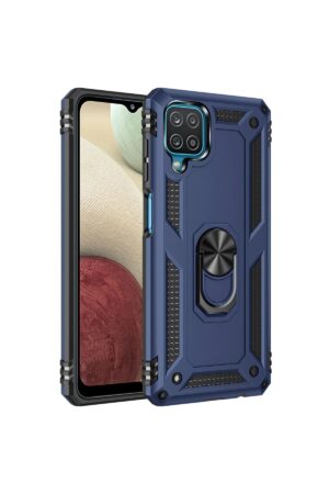 Samsung Galaxy A22 Kılıf Sofya Yüzüklü Silikon Kapak - Lacivert-(5796)