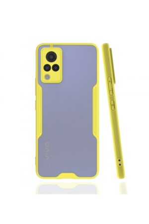Vivo V21 Kılıf Platin Silikon - Sarı-(5796)