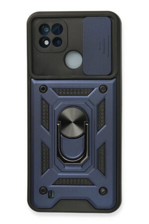 Realme C11 2021 Kılıf Pars Lens Yüzüklü Silikon - Lacivert-(5796)
